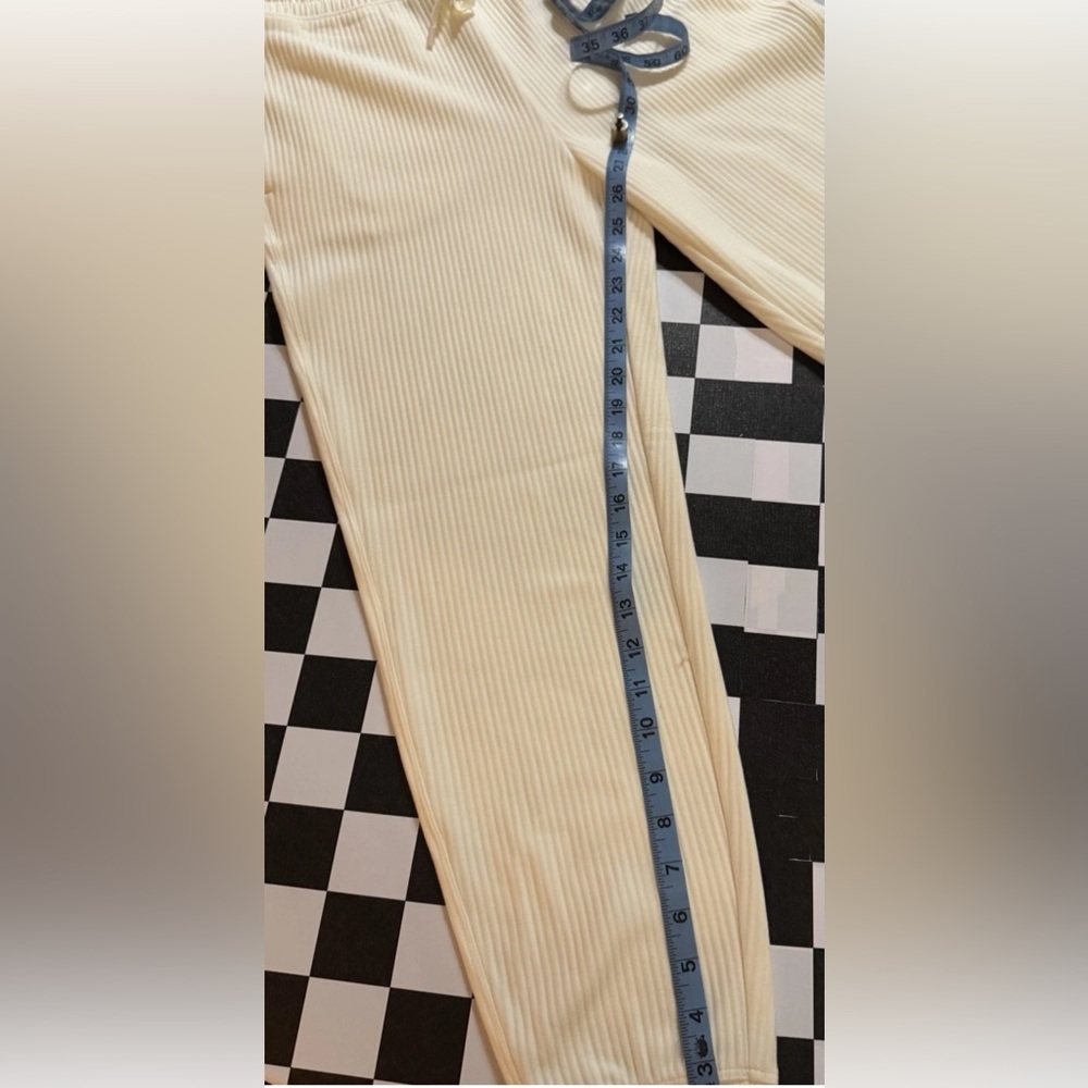 DSG Women's Everyday High Rise Ottoman Jogger Sweatpants Light Cream SMALL NWT - Picture 7 of 9